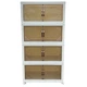 Пластиковый комод 120×33×53,5 см 4 яруса - изображение 2