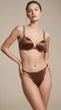 Бюстгальтер с пуш ап Shine Strap Smooth Push-Up Bra коричневого цвета с камешками р. 75А арт. 30138 - изображение 1