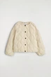Стьобана пухова куртка COS Gathered Quilted Down Jacket Ecru M (1323837002) - зображення 7