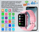 Детские смарт-часы Wonlex KT34 4G GPS WiFi с видеозвонком, SOS, камерой,ІP67, Часы для детей розовые - изображение 2