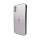 Чохол для смартфона AG Glass Matt Frame Color Logo for Apple iPhone 12 Titanium Grey - изображение 1