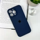 Чохол для смартфона Silicone Full Case AA Camera Protect for Apple iPhone 16 Pro 7,Dark Blue - изображение 7