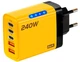 Мережевий зарядний пристрій Maerknon 240W PD QC3.0 5 портів 2 USB 3 Type-C швидка зарядка для Samsung iPhone Xiaomi Huawei Redmi Realme адаптер живлення USB-C потужний блок зарядки для смартфона планшета ноутбука - изображение 1