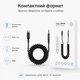 Кабель AUX Proove Steel Spring Type-C to 3.5 (ACSS00005201), 0.45–1 м пружинный, усиленные разъемы, TPU, черный - изображение 6