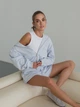 Жіноча кофта на блискавці з капюшоном Milirud ONESIZE Сірий (653-517-ONESIZE) - зображення 4