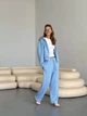 Жіноча кофта на блискавці з капюшоном Milirud ONESIZE Блакитний (653-70-ONESIZE) - изображение 1