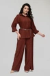 Жіночий костюм прямого силуету (брюки+сорочка) All Posa 52 Коричневий (ap4140#23229) - зображення 4