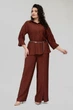 Жіночий костюм прямого силуету (брюки+сорочка) All Posa 52 Коричневий (ap4140#23229) - зображення 6