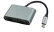 Адаптер 4K USB Type-C 3.1 -> HDMI/VGA/ТВ/USB 3.0/USB-C/OTG конвертер 5Gbps Серый - зображення 4
