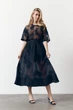 Спідниця міді з тенселу Tencel Bloom Skirt Black в чорному кольорі LiLove 411 L - зображення 3
