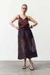 Спідниця міді з тенселу Tencel Bloom Skirt Chocolate LiLove 411 L - изображение 4