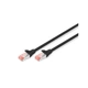 Патч-корд 0.25м, CAT 6 S-FTP, AWG 27/7, LSZH, Black Digitus (DK-1644-0025/BL) - изображение 1