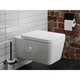 Підвісний унітаз Hansgrohe Elu Pura Q 540×366 прямокутний з сидінням білий (60293450) - изображение 3