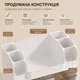 Мейкап Органайзер для косметики с ящиками настольный, бокс для хранения косметики и аксессуаров, косметический органайзер пластиковый - изображение 4