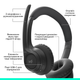 Бездротові навушники Logitech Zone 300 Wireless Headset BT Гарнітура стерео (981-001407) (чорна) - изображение 4