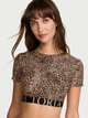 Жіночий топ-бралет Victoria's secret Cotton Short-Sleeve Bralette Crop Top Leo XS Тигровий - зображення 1
