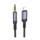 Аудіокабель BOROFONE BL24 iP to 3.5mm male, nylon braid, 1m, Metal Grey - изображение 1