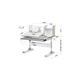 Парта Mealux Vancouver Multicolor з полицею (BD-620 W/G MC с полкой) - зображення 2