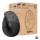 Мишка Logitech Lift Vertical Ergonomic Wireless/Bluetooth for Business Graphite (910-006494) - изображение 1