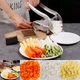 Механическая картофелерезка ручная овощерезка из нержавеющей стали две насадки для быстрой равномерной нарезки вареных овощей картофеля картошки фри компактная с эргономичной ручкой - изображение 8
