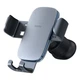 Автодержатель для телефона Baseus Metal Age II Gravity Car Mount SUJS000013, гравитационный держатель в дефлектор авто, серый - изображение 1