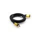 Кабель мультимедійний HDMI to HDMI 1.5 m V2.0 metal Vinga (VCPDCHDMI2VMM1.5BK) - изображение 3