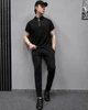 Чоловічий літній костюм (поло на блискавці та штани) Daily Suit XL Чорний (RM0256) - изображение 1
