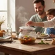Каструля скляна термостійка з кришкою та ручками об'ємом 2 л Premium Quality Рельєфна каструля з термостійкого боросилікатного скла Прозорий - зображення 4