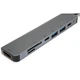 Концентратор Vinga Type-C to 4K HDMI+2*USB3.0+SD+TF+PD+USB-C 3.1 Gen1 aluminium (VCPHTC7AL) - зображення 3