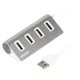 Концентратор Maxxter USB 2.0 Type-A 4 ports silver (HU2A-4P-01) - зображення 1