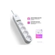 Мережевий фільтр живлення ColorWay CW-CHE44W, 4 розетки/4USB White 2M (CW-CHE44W) - изображение 9
