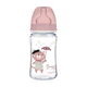 Пляшечка для годування Canpol babies Bonjour Paris з широким отвором 240 мл Рожева (35/232_pin) - зображення 1