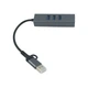 Концентратор USB 3.0 Type-C/Type-A to RJ45 Gigabit Lan, 3*USB 3.0, cable 13 cm Dynamode (DM-AD-GLAN-U3) - изображение 3