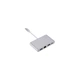 Концентратор Dynamode USB3.1 Type-C to 1хHDMI, 1хRJ-45, 1хUSB 3.0, 1хUSB Type-C Fe (Multiport USB 3.1 Type-C to HDMI-RJ45) - зображення 1