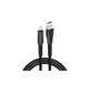 Дата кабель ColorWay USB 2.0 AM to Type-C 1.0m zinc alloy + led black (CW-CBUC035-BK) - изображение 1