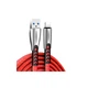 Дата кабель USB 2.0 AM to Lightning 1.0m zinc alloy red ColorWay (CW-CBUL010-RD) - изображение 1