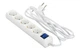 Подовжувач мережевий 5 розеток 3 метри 2E Power Extension 5 Type F 3m 16A White - зображення 1