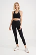Спортивный бесшовный топ Giulia TOP ENERGY 02 S/M Black, эластичный, дышащий, с поддержкой груди, для фитнеса и йоги - изображение 7
