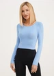 Топ укороченный с длинным рукавом Giulia CROP TOP L/XL Blue-lacecap hydrangea, Женские спортивные - изображение 3