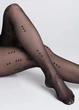 Жіночі колготки з геометричним візерунком Giulia NOIR 20 (2) 3 Black-nero, капронові колготки Джулія - зображення 7