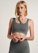 Топ жіночий із асиметричними бретелями Giulia TOP RIB CO M/L Grey-graphite, Топи на широких бретелях - зображення 5