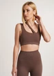 Топ женский с ассиметричными бретелями Giulia TOP RIB CO M/L Brown-chocolate, Топы на широких бретелях - изображение 5