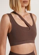 Топ женский с ассиметричными бретелями Giulia TOP RIB CO M/L Brown-chocolate, Топы на широких бретелях - изображение 8