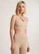 Топ женский с ассиметричными бретелями Giulia TOP RIB CO M/L Beige-nude, Топ женский - изображение 5