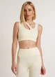 Топ женский с ассиметричными бретелями Giulia TOP RIB CO XS/S White-milk, Топ женский - изображение 4