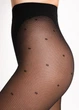 Колготки жіночі в горошок з імітацією сітки Giulia AMALIA RETE 40 (1) 2 Black-nero, імітація сітки, чорні, з малюнком - зображення 5