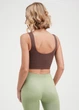 Безшовний топ в рубчик на широких бретелях Giulia TOP RIB S/M Brown-deep taupe, спортивний топ - зображення 6