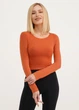 Топ вкорочений з довгим рукавом Giulia CROP TOP L/XL Orange-burnt sienna - изображение 4