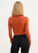 Топ вкорочений з довгим рукавом Giulia CROP TOP L/XL Orange-burnt sienna - изображение 5