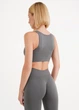 Бесшовный женский топ с эффектом push-up из микрофибры Giulia TOP SHAPE S/M Grey-poppy seed, женский топ - изображение 8